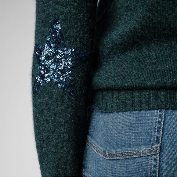 Zadig & Voltaire Cici Star Patch Cashmere Sweater Jumper Pullover Size XS Luxury - Picture 3 of 12